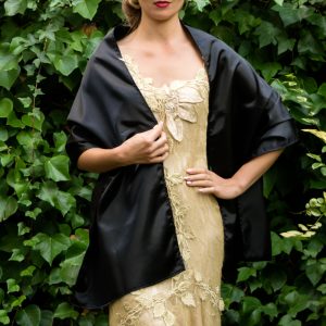 Satin Shawls and Wraps for Evening Dresses Bridal Party Special Occasion by Lansitina 