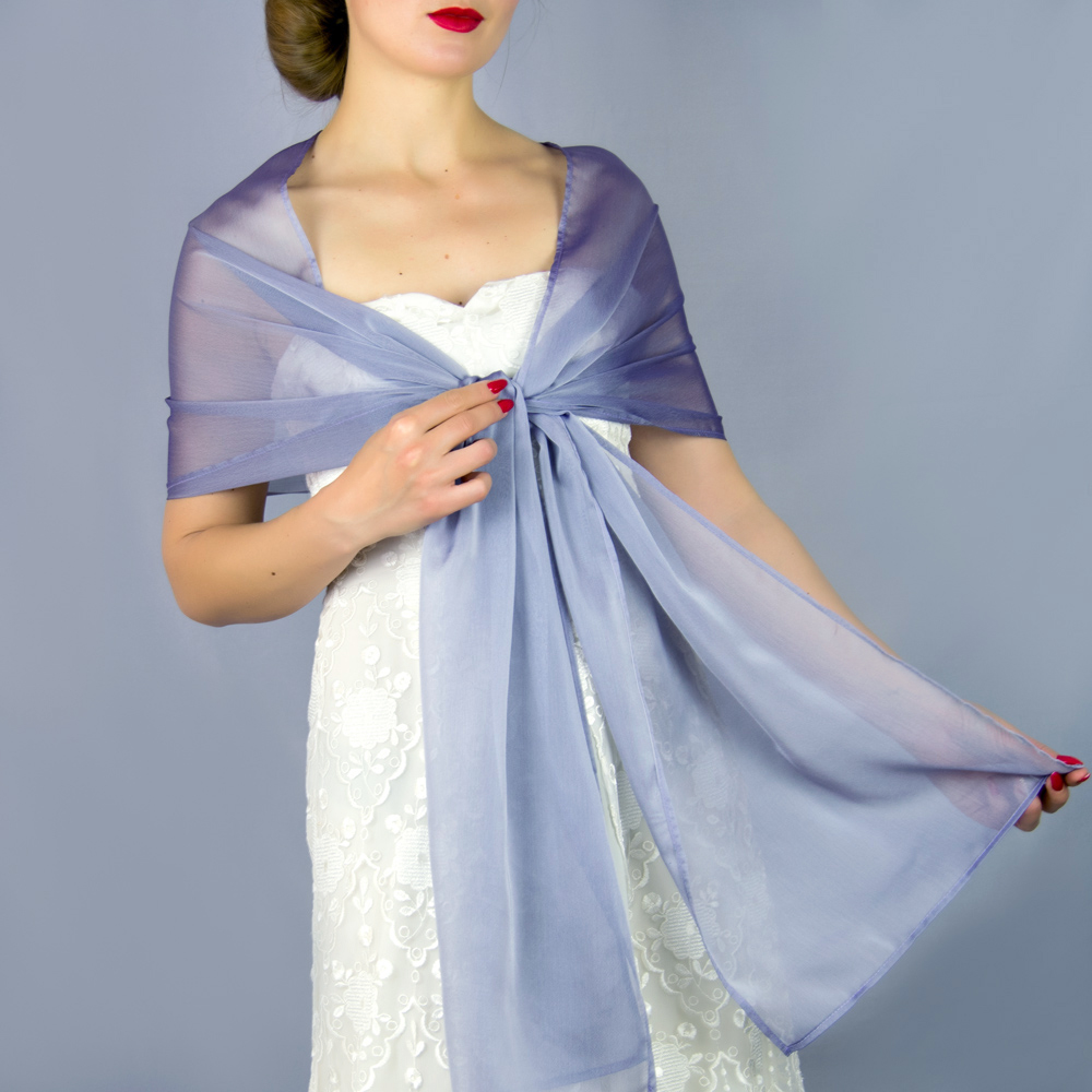 Air Force Blue Chiffon wrap shawl bolero (Copy) – Bridal Spain