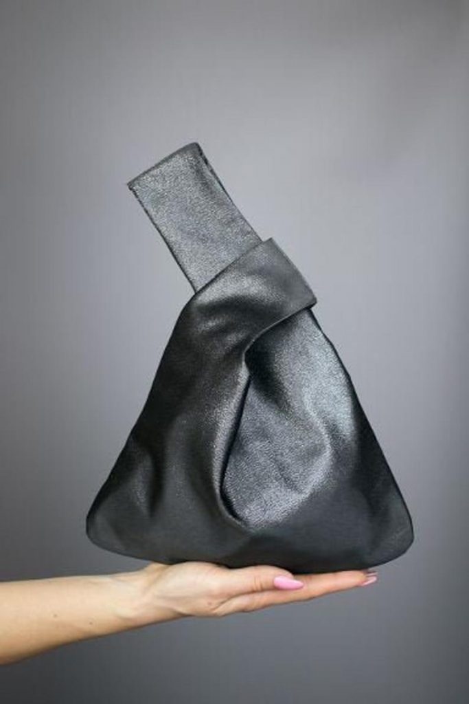 Luxury Japanese Knot silver black charcoal brocade bag purse – Bridal Spain