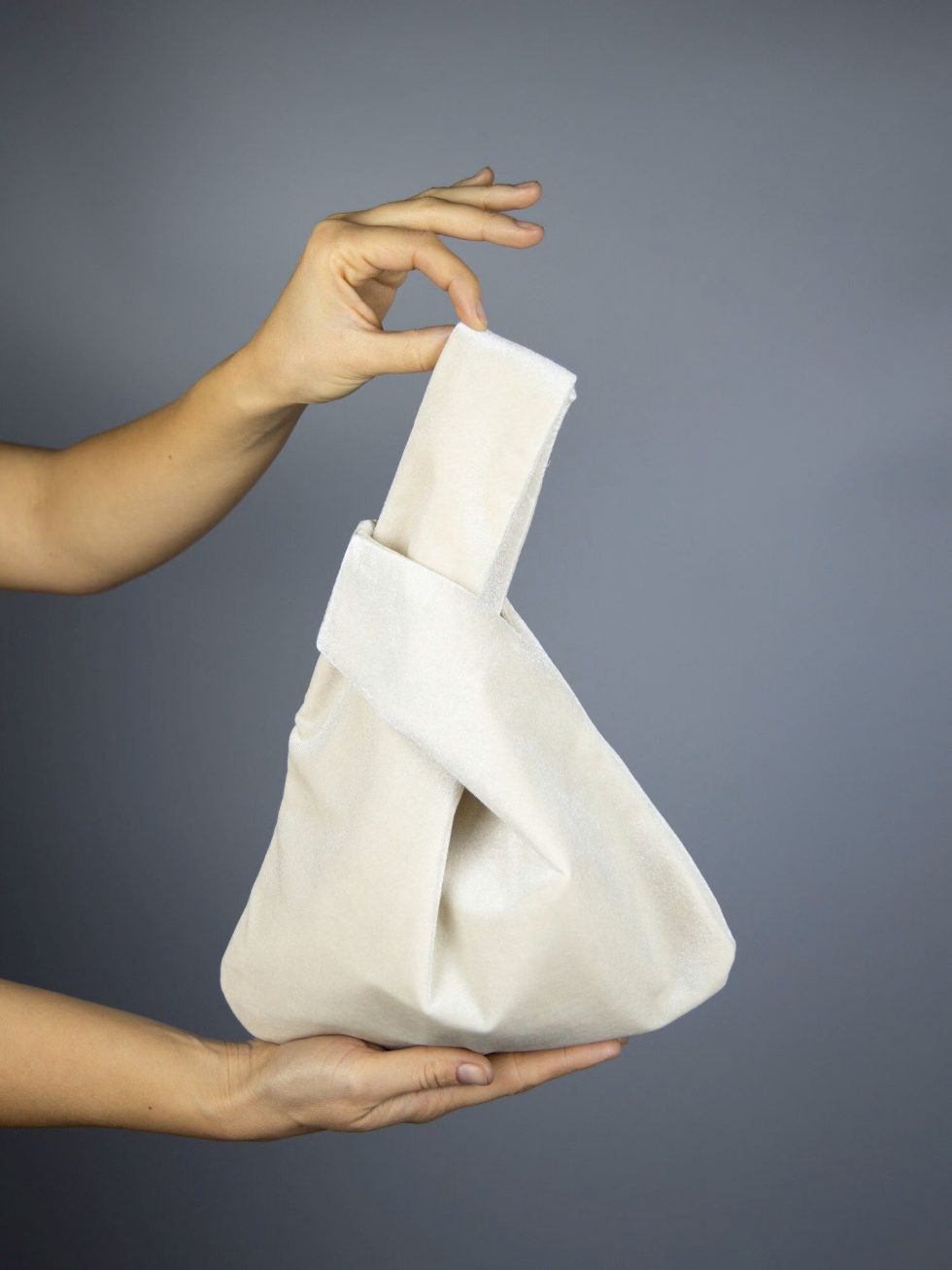 Ivory Japanese knot bag purse clutch green velvet wedding, party, special occasion, simple and elegant bag, evening dress, green prom purse.