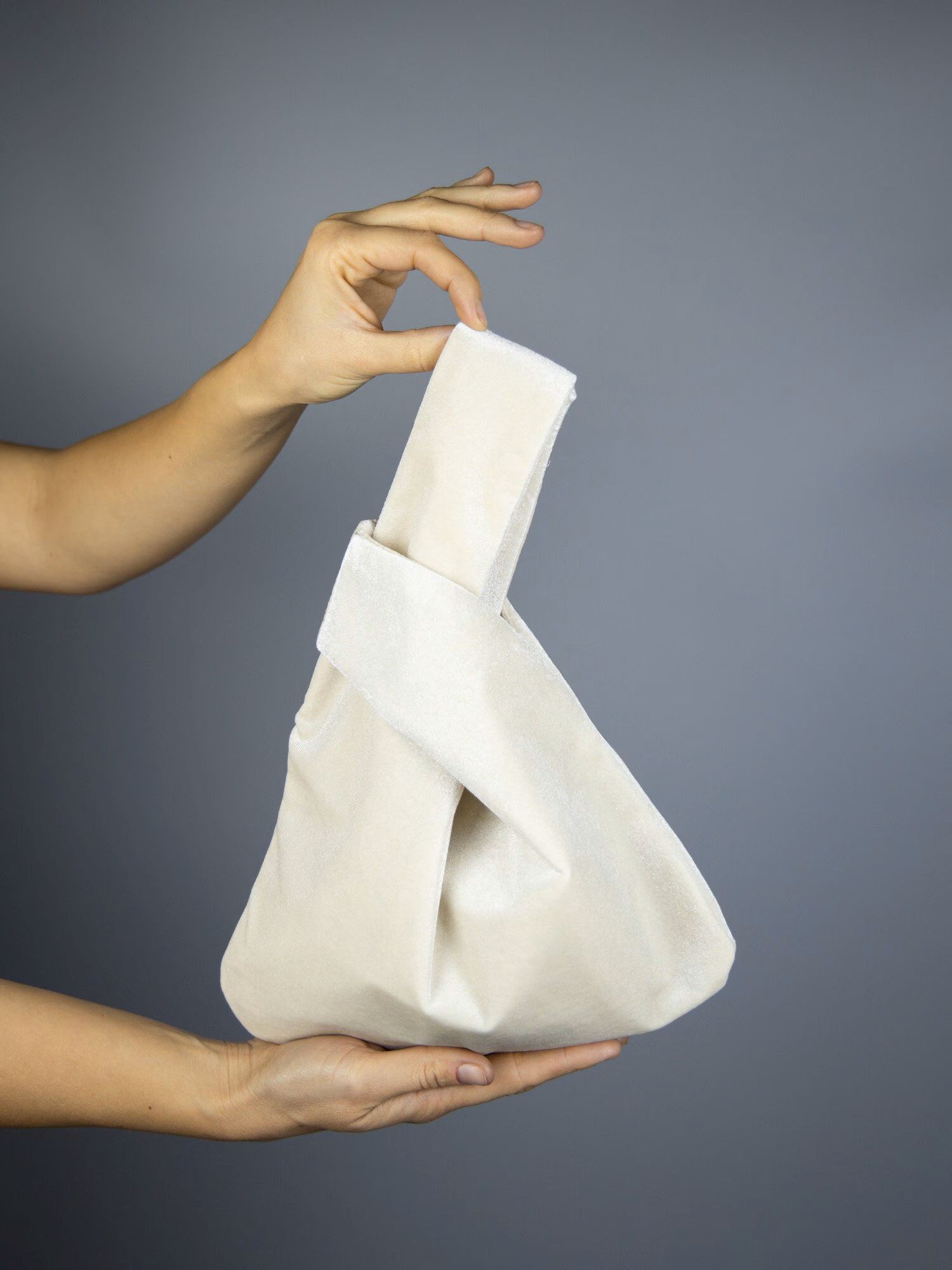 Ivory Japanese knot bag purse clutch green velvet wedding, party, special occasion, simple and elegant bag, evening dress, green prom purse.