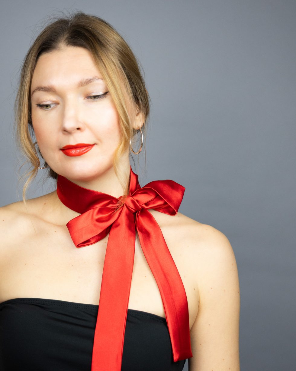 Red scarf red satin choker scarf red scarf neck tie women accessories satin long scarf red woman tie satin tie woman thin scarf neck satin