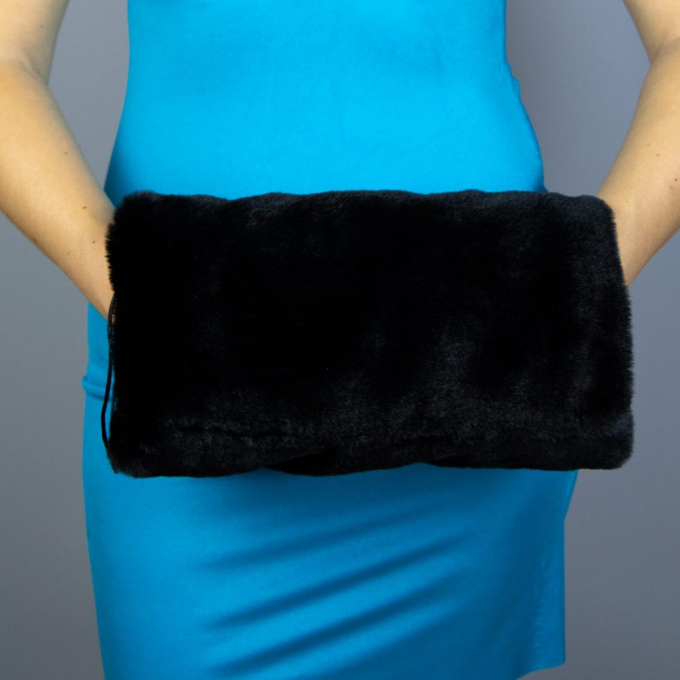 Black or Ivory Beige Faux Fur Shrug wrap capelet shawl and muff wedding party evening dress communion, very soft fur, winter wrap