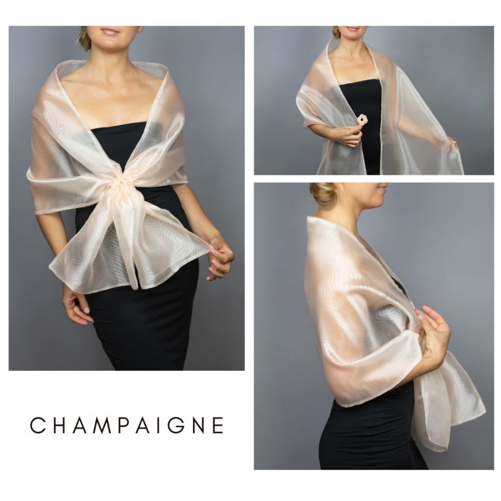 Champagne Woman wrap navy blue Organza knot wrap shawl shrug bridesmaids gift party outfit evening shawl prom shawl navy blue scarf mother gift