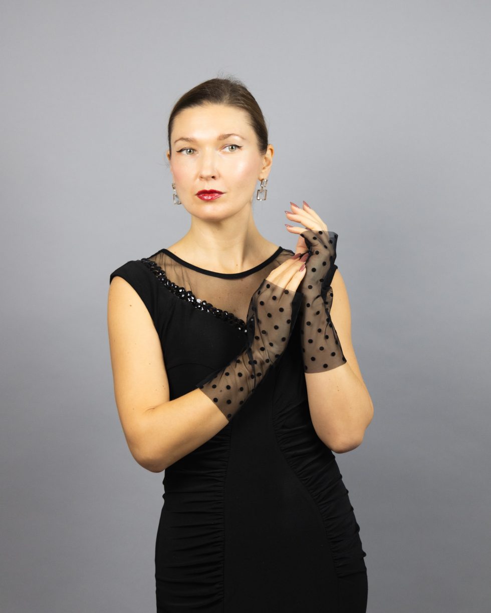 Tulle socks black polka dots socks sheer socks black transparent socks sheer shoes socks matching sheer gloves polka dots gloves woman socks.