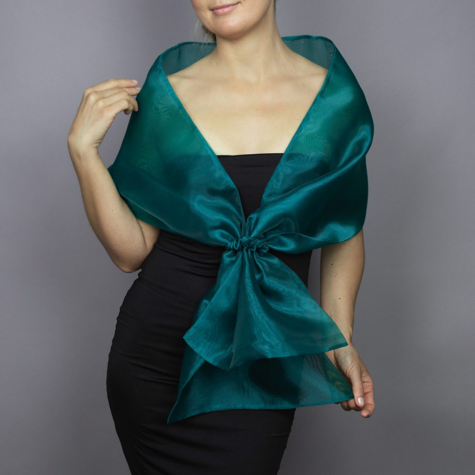 Peacock Woman wrap navy blue Organza knot wrap shawl shrug bridesmaids gift party outfit evening shawl prom shawl navy blue scarf mother gift