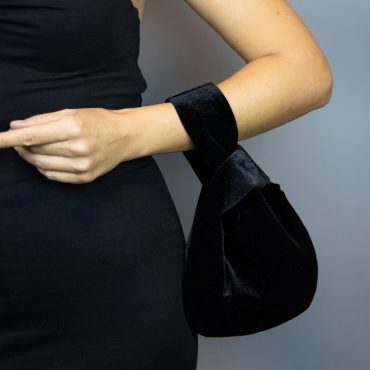 black velvet purse japanese knot bag