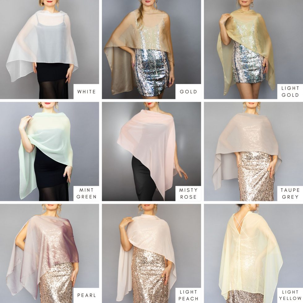 Chiffon mint green greek cape wrap bolero capelet wedding or evening shrug, navy, white, blue shrug jacket, woman poncho, woman cape, choir cape