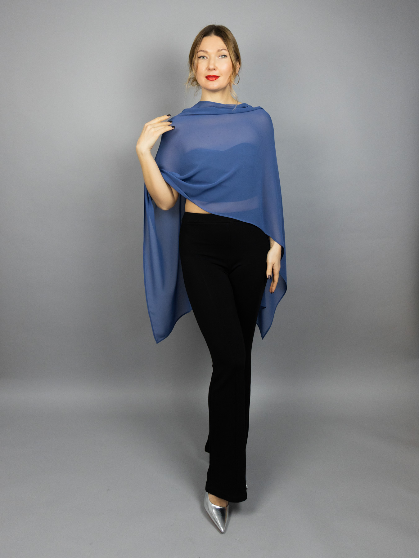 Blue grey greek cape