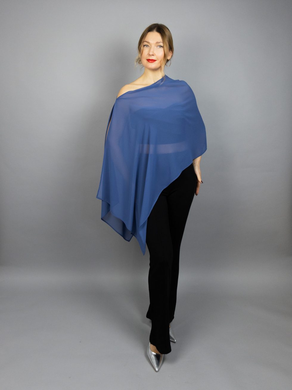 Blue grey greek cape