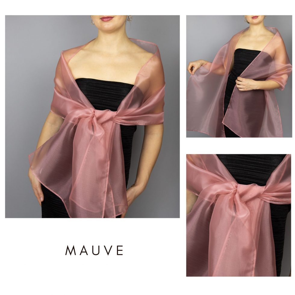 Mauve organza wrap silver grey sheer shawl scarf silver grey sheer shrug bridesmaids scarf woman sheer scarf evening shawl prom