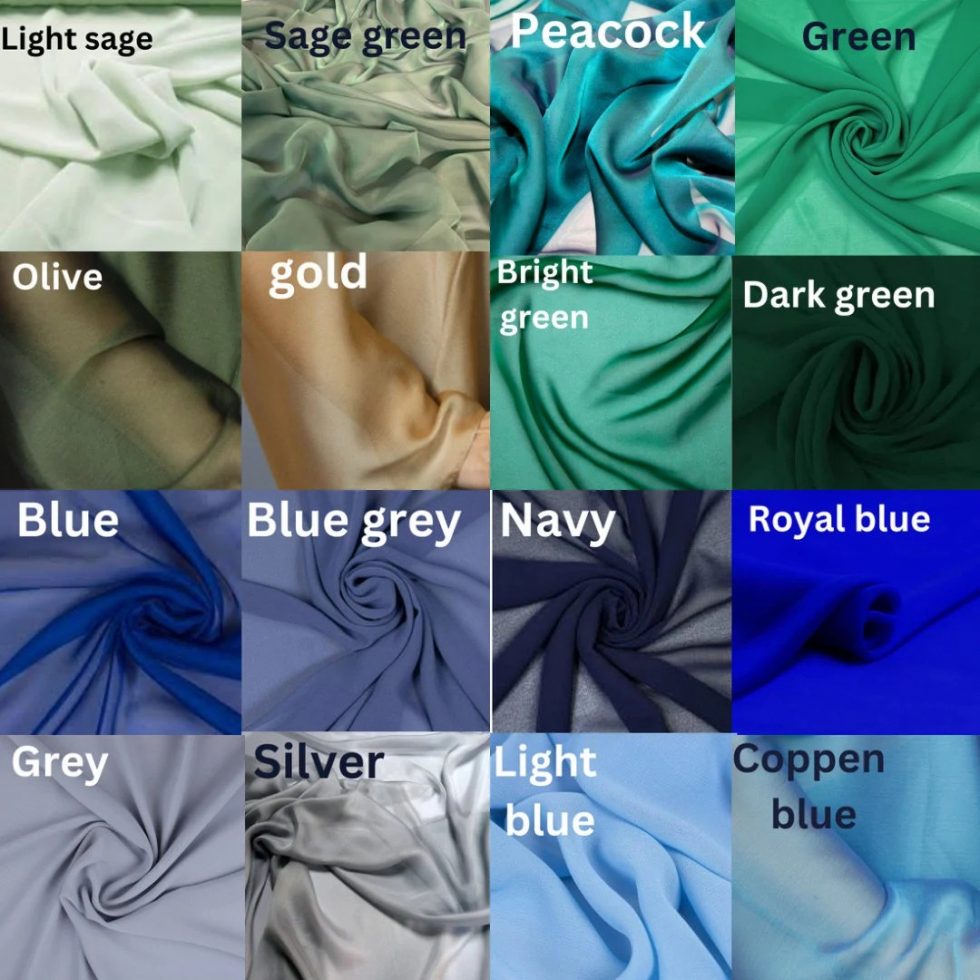 Light sage neck scarf white chiffon neck tie