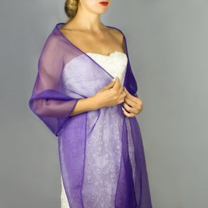 violet organza shawl