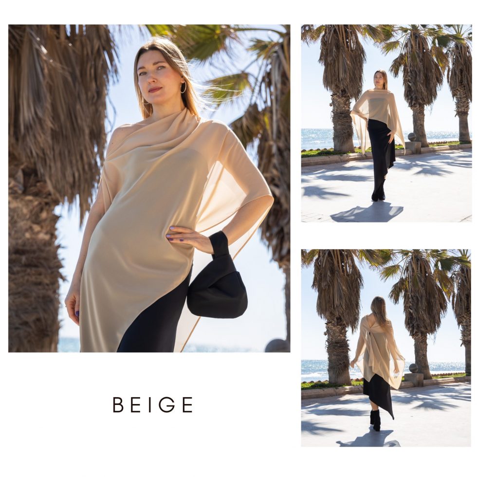 Beige greek cape