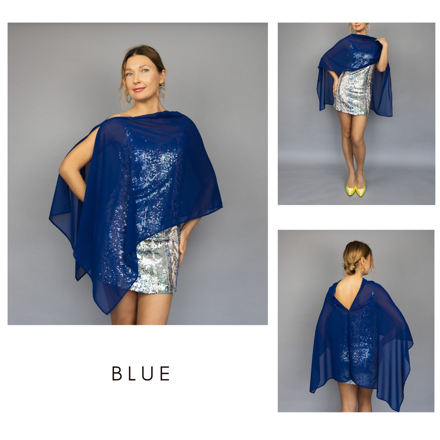 Blue greek cape