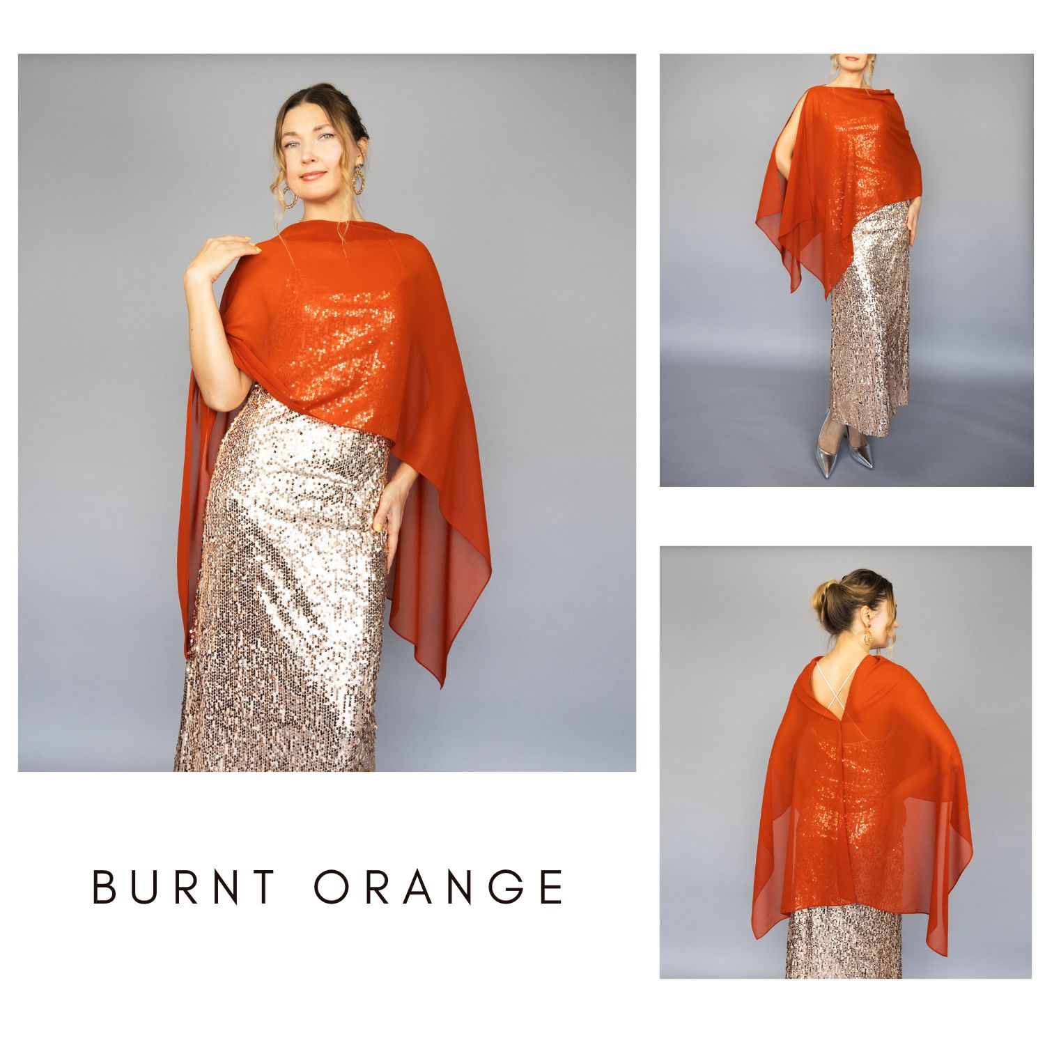 Burnt Orange Greek Cape