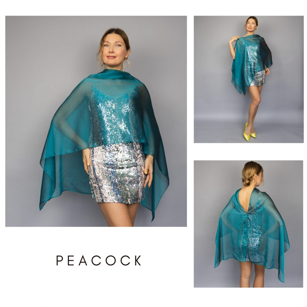 Peacock greek cape