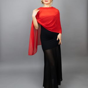 Chiffon red wrap bolero capelet wedding or evening shrug, navy, white, blue shrug jacket, woman poncho, woman cape, choir cape