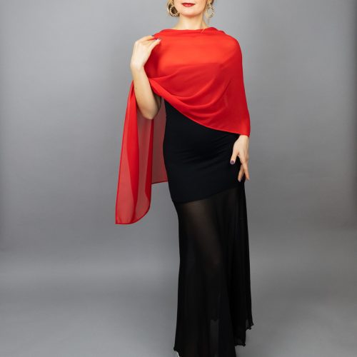 Chiffon red wrap bolero capelet wedding or evening shrug, navy, white, blue shrug jacket, woman poncho, woman cape, choir cape