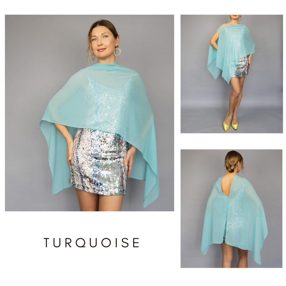Turquoise greek cape