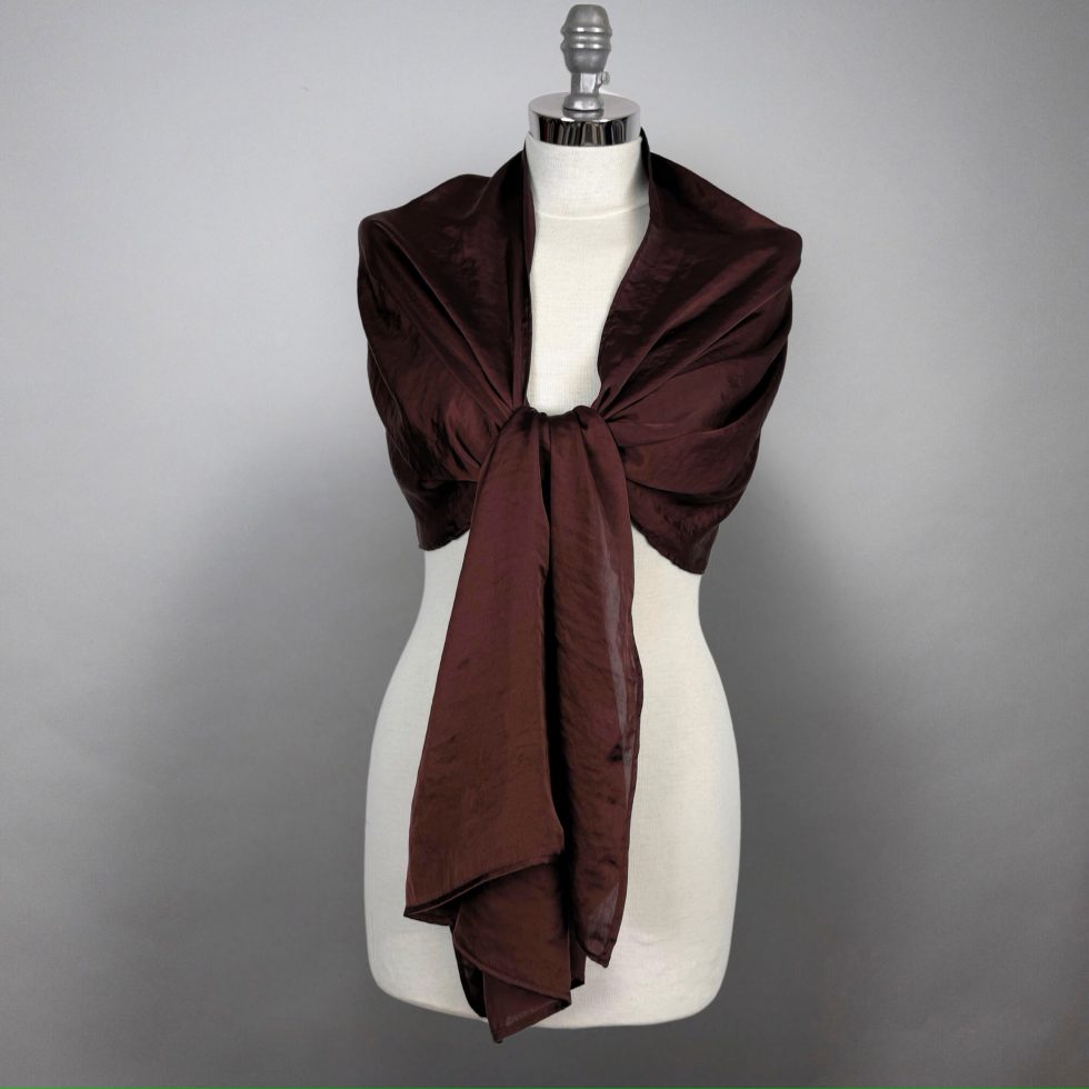 burgundy wine satin shawl