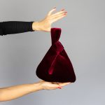 Burgundy Japanese knot bag purse clutch green velvet wedding, party, special occasion, simple and elegant bag, evening dress, green prom purse.