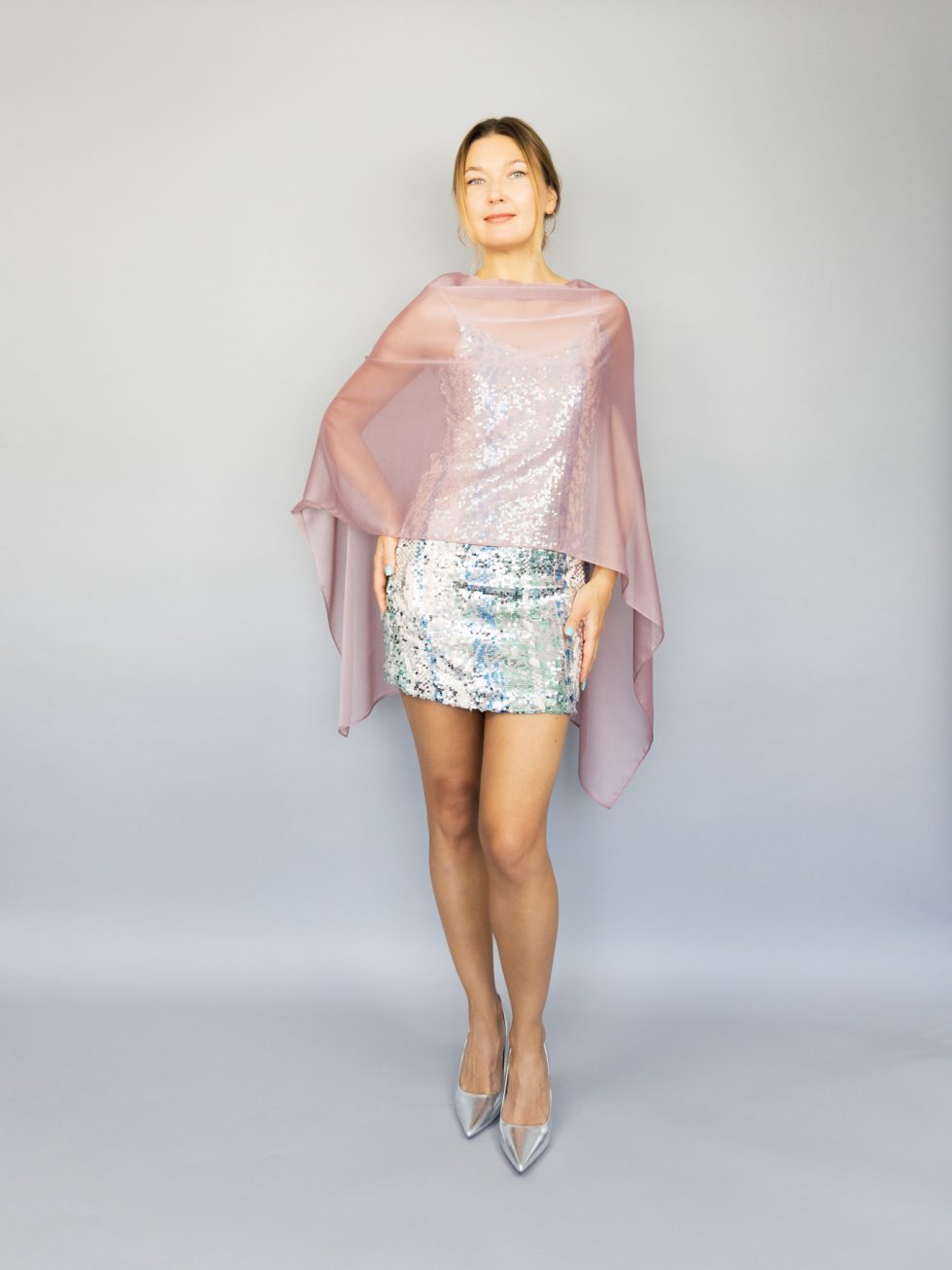 Mauve greek cape