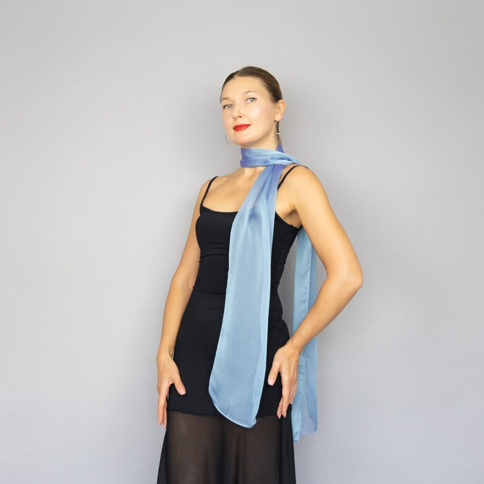 copen blue scarf long chiffon scarf neck scarf sheer scarf mauve elegant accessories neck tie mauve scarf bridal elegance scarf