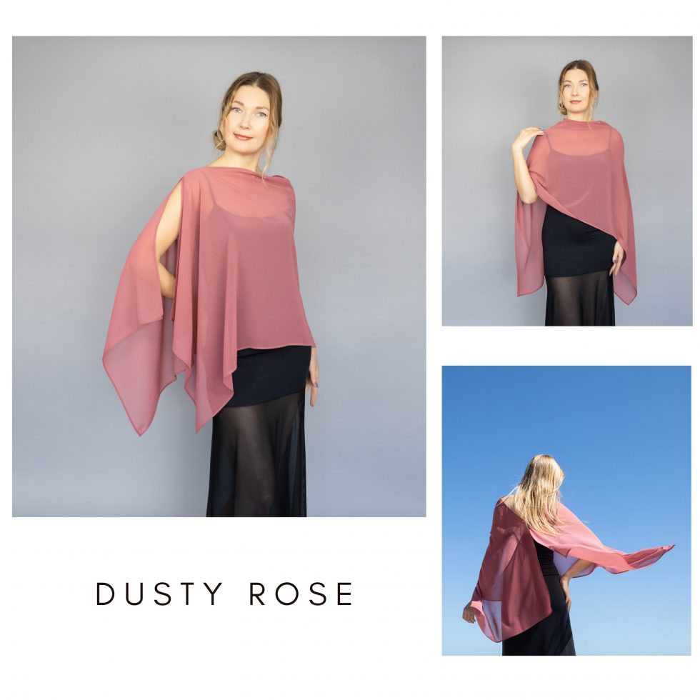 Dusty Rose greek cape