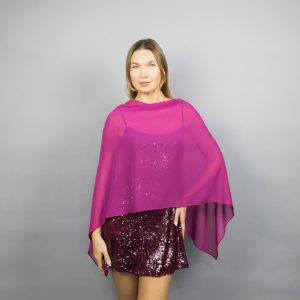 Chiffon fuchsia matte wrap bolero capelet wedding or evening shrug, navy, white, blue shrug jacket, woman poncho, woman cape, choir cape