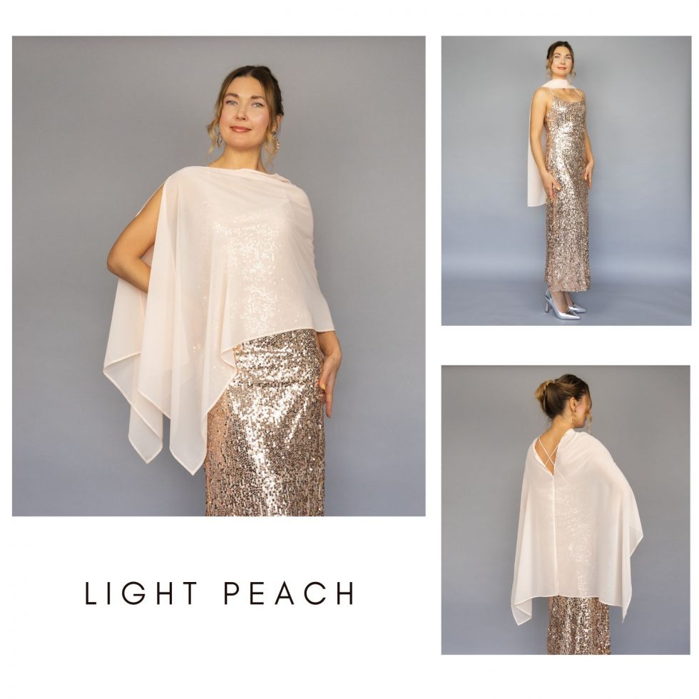 Light peach greek cape
