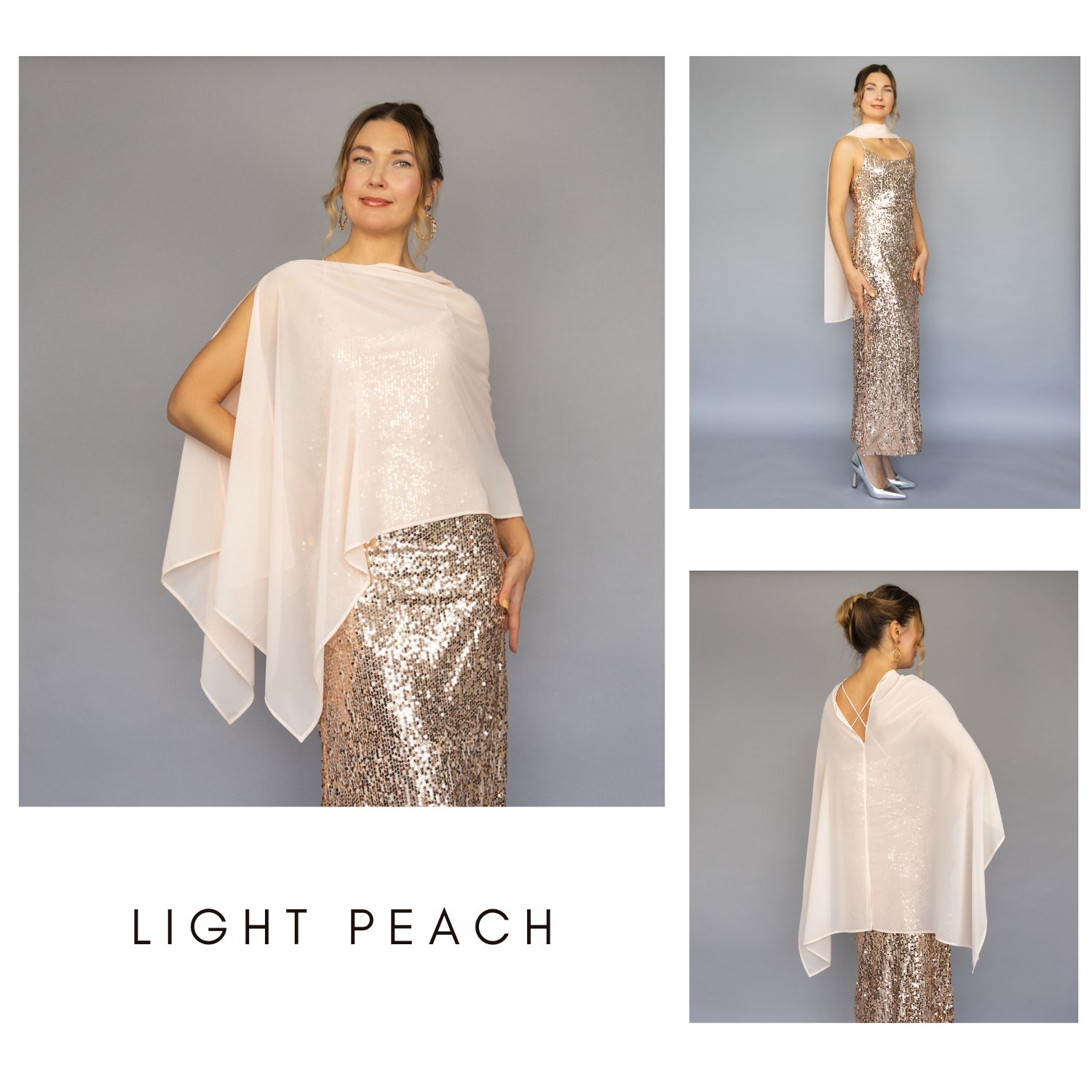 Light peach greek cape