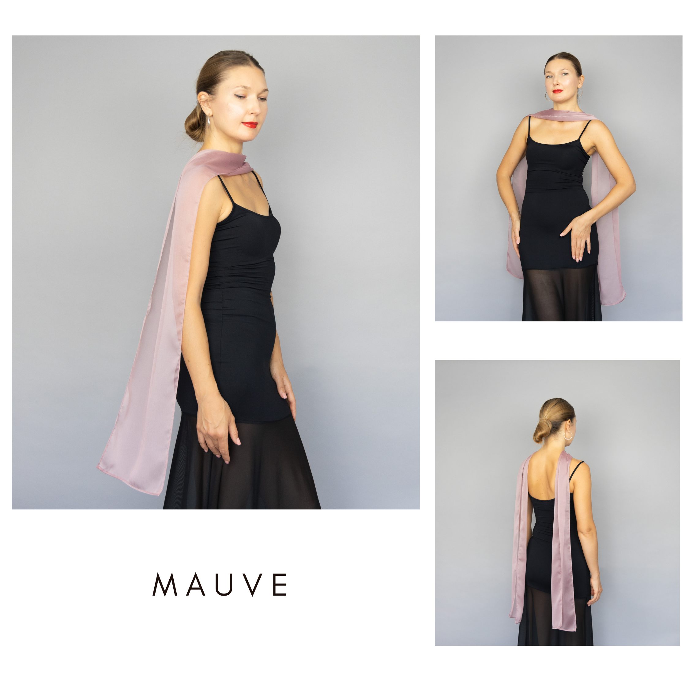 Mauve scarf long chiffon scarf neck scarf sheer scarf mauve elegant accessories neck tie mauve scarf bridal elegance scarf