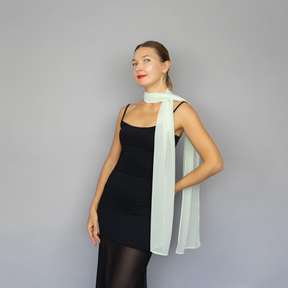 Mint green scarf long chiffon scarf neck scarf sheer scarf mauve elegant accessories neck tie mauve scarf bridal elegance scarf