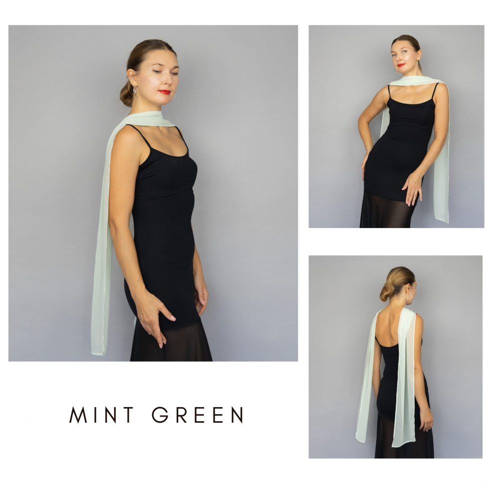 Mint green scarf long chiffon scarf neck scarf sheer scarf mauve elegant accessories neck tie mauve scarf bridal elegance scarf