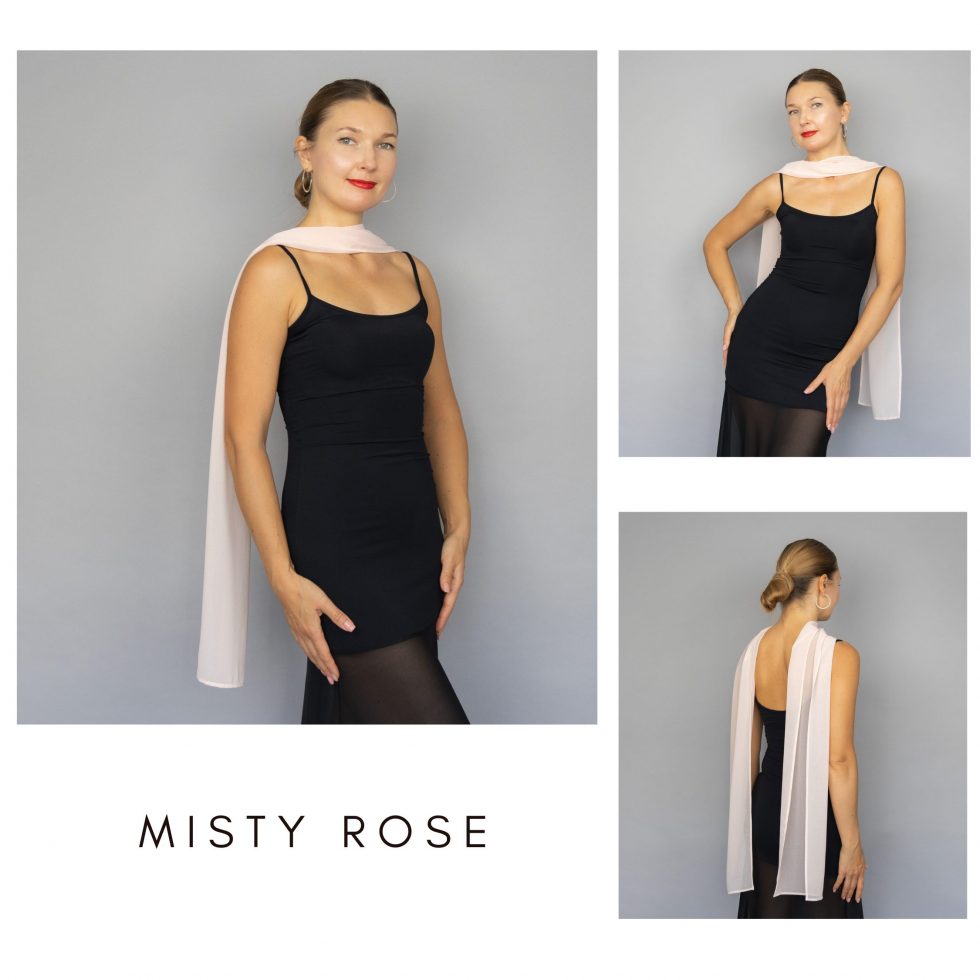 Misty Rose scarf long chiffon scarf neck scarf sheer scarf mauve elegant accessories neck tie mauve scarf bridal elegance scarf