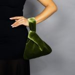 Olive velvet bag olive purse olive clutch Japanese knot pistachio bag velvet wrist bag elegant evening bag olive green velvet clutch