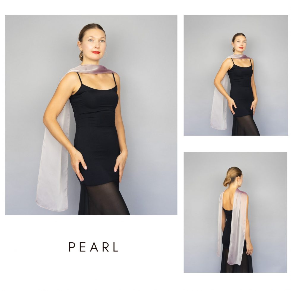 Pearl scarf long chiffon scarf neck scarf sheer scarf mauve elegant accessories neck tie mauve scarf bridal elegance scarf