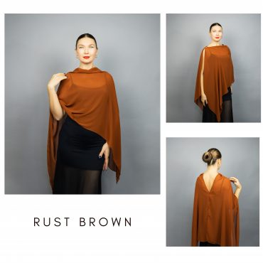 rust brown chiffon greek cape brown chiffon wrap