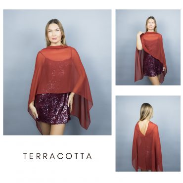 terracotta chiffon greek cape brown chiffon wrap