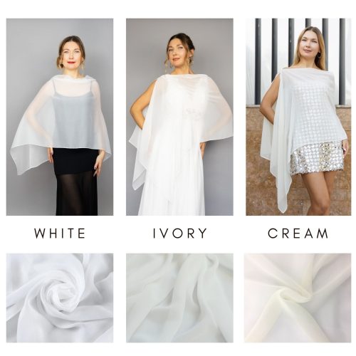 White Ivory Cream greek cape