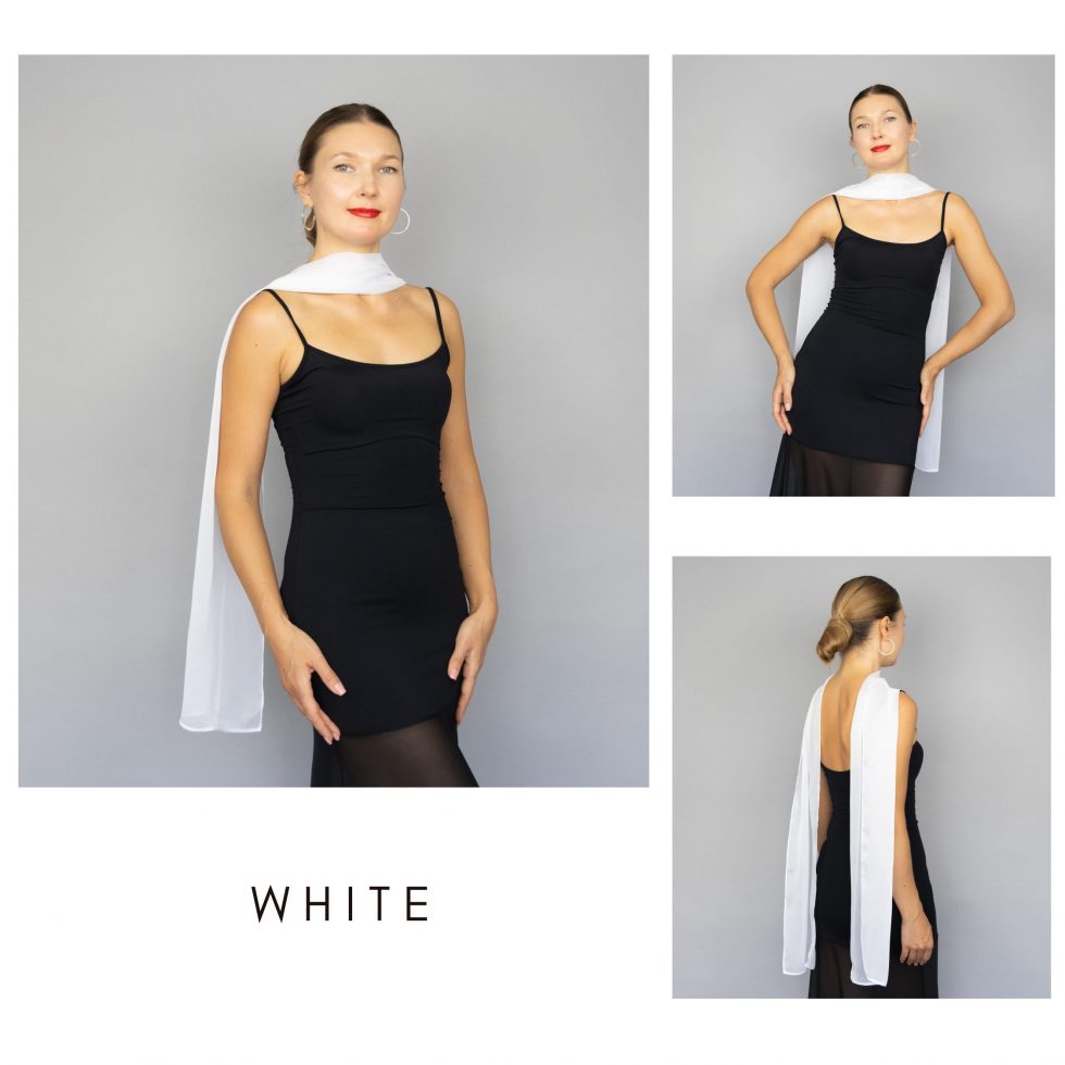 White scarf long chiffon scarf neck scarf sheer scarf mauve elegant accessories neck tie mauve scarf bridal elegance scarf