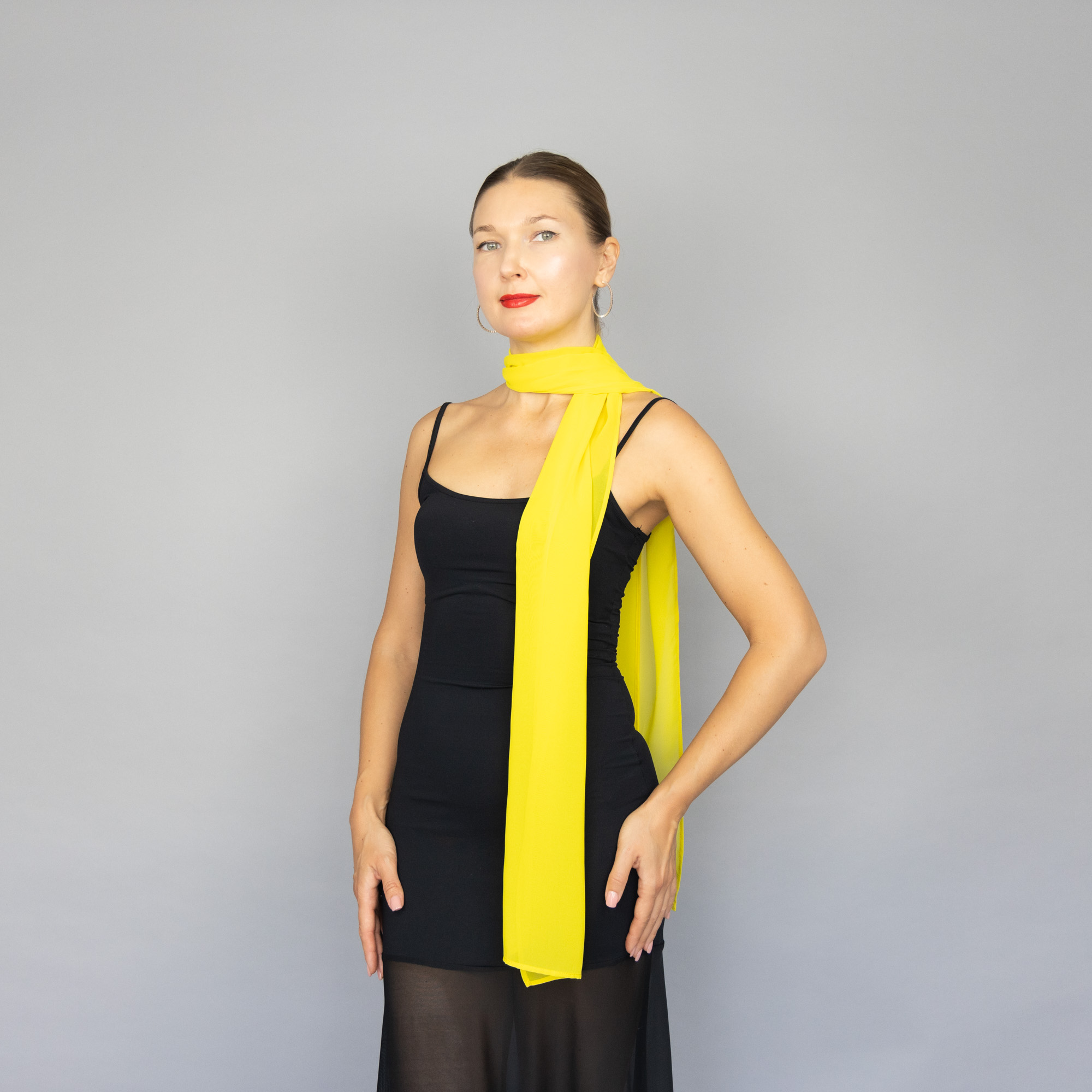 Yellow scarf long chiffon scarf neck scarf sheer scarf mauve elegant accessories neck tie mauve scarf bridal elegance scarf