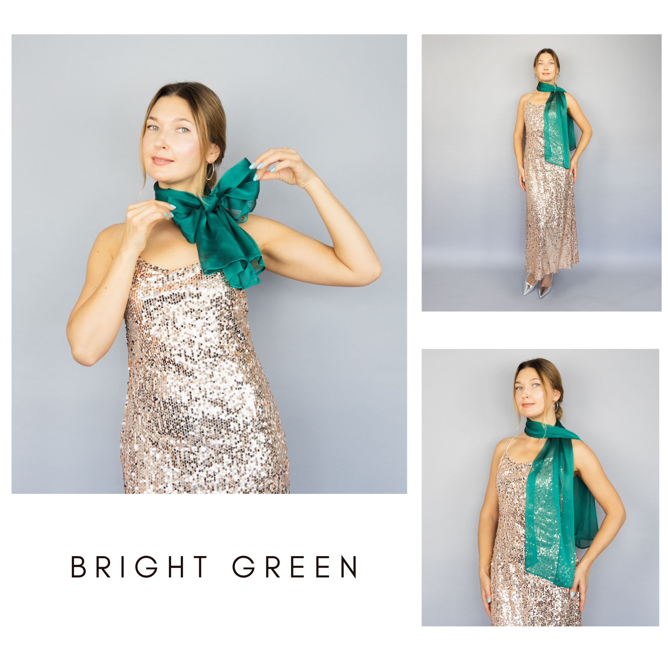 Bright green scarf long chiffon scarf neck scarf sheer scarf mauve elegant accessories neck tie mauve scarf bridal elegance scarf