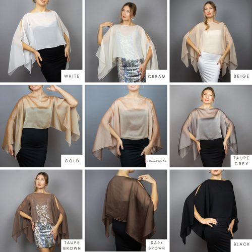 Chiffon capelets colors