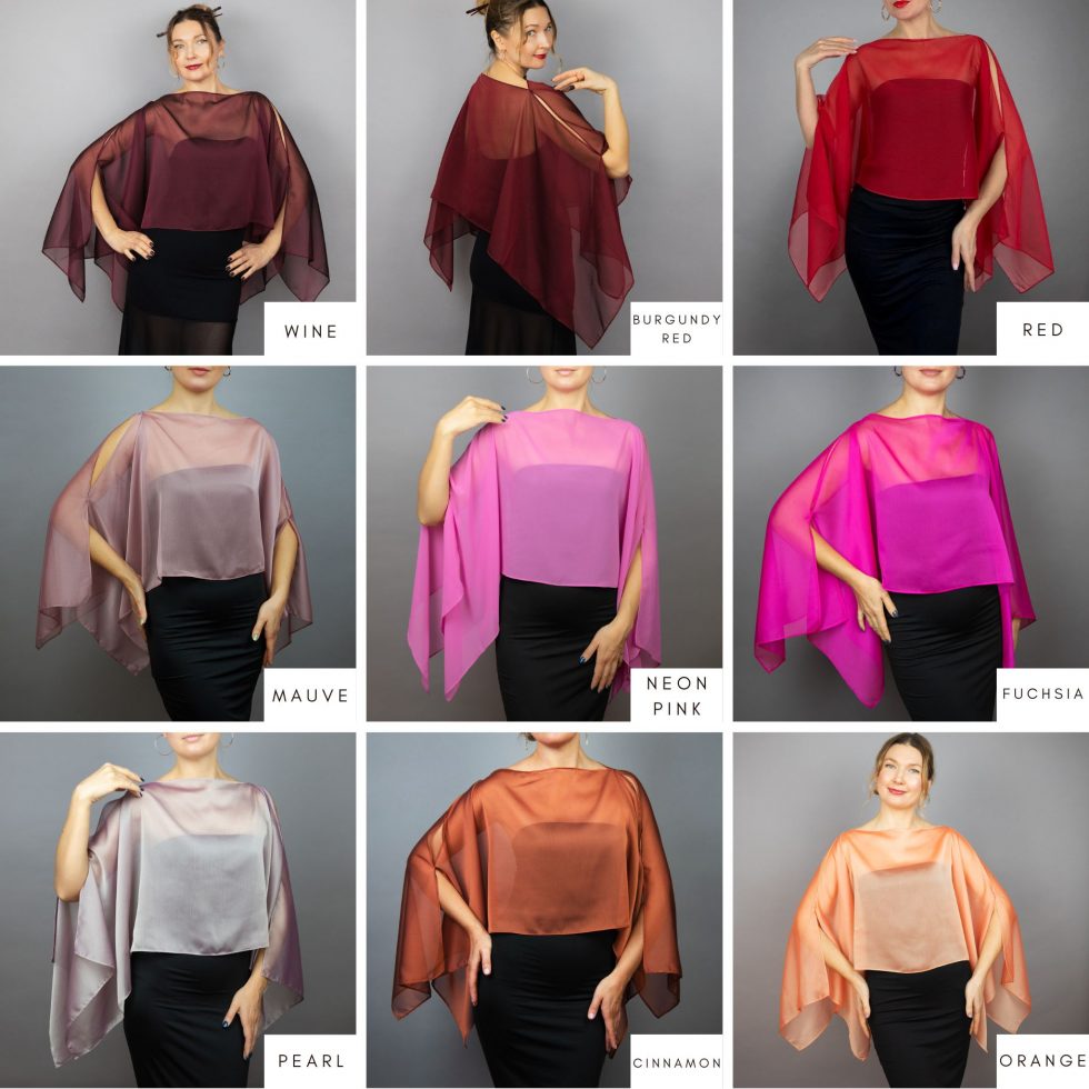 Chiffon capelets colors
