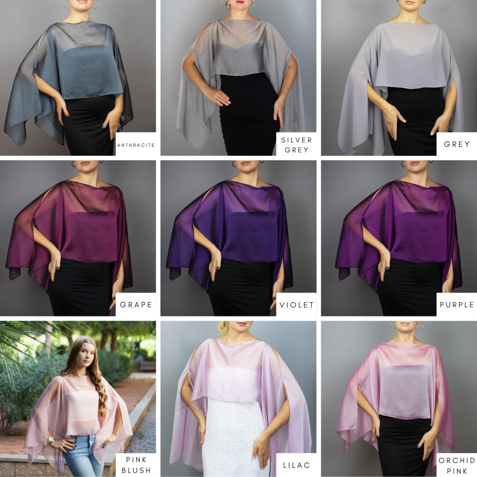 Chiffon capelets colors