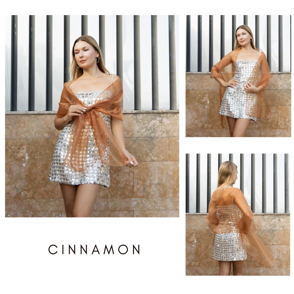 Cinnamon organza wrap silver grey sheer shawl scarf silver grey sheer shrug bridesmaids scarf woman sheer scarf evening shawl prom