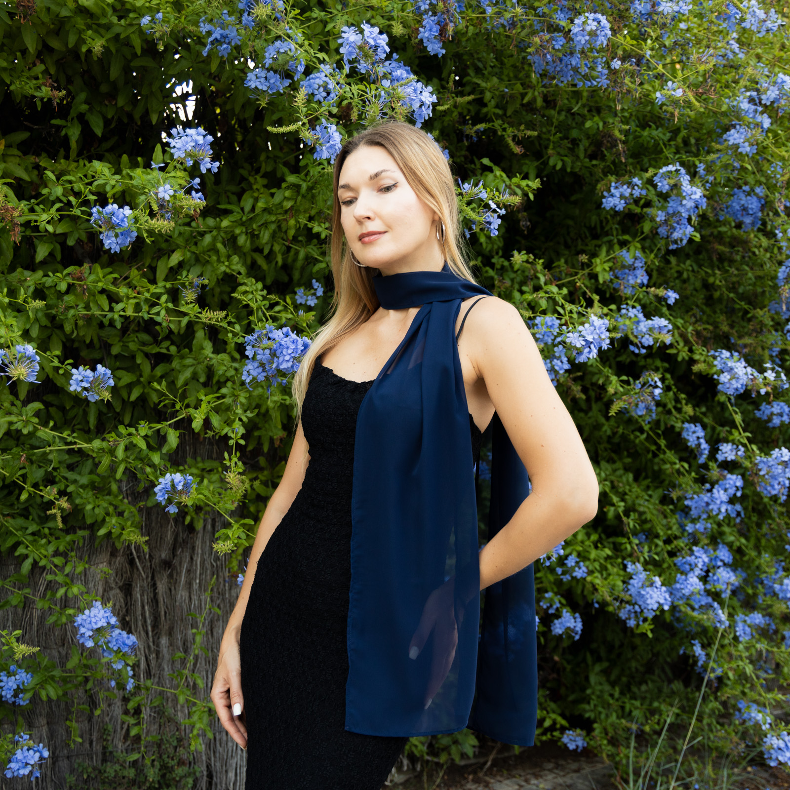 Navy scarf long chiffon scarf neck scarf sheer scarf mauve elegant accessories neck tie mauve scarf bridal elegance scarf