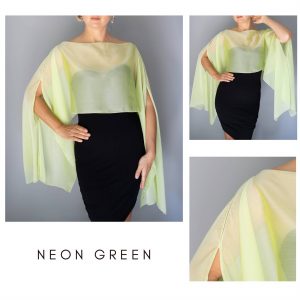Neon green wrap lime yellow wrap yellow green cape lime shrug lime sheer capelet lime wrap neon green blouse woman lime blouse light green